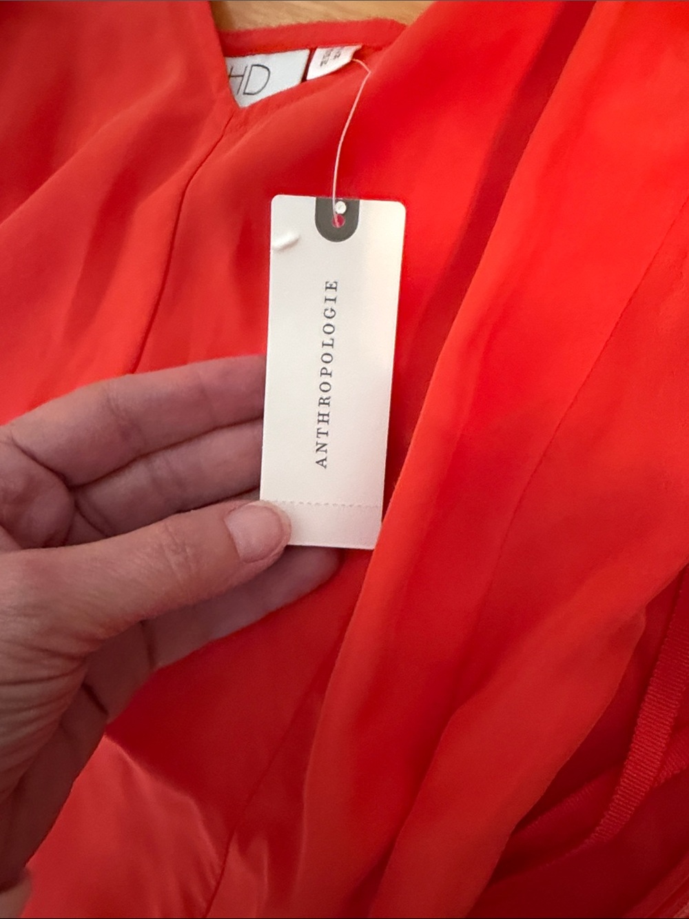 Anthropologie- HD in Paris Vibrant Coral Strappy Maxi Dress - Picture 9 of 13
